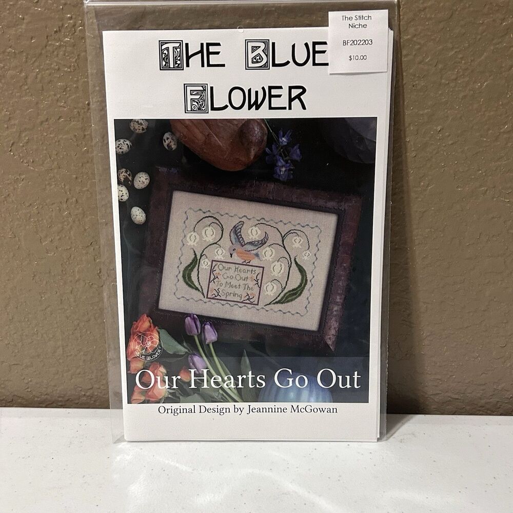 Cross Stitch Pattern By The Blue Flower Our Hearts Go Out Pattern Only New